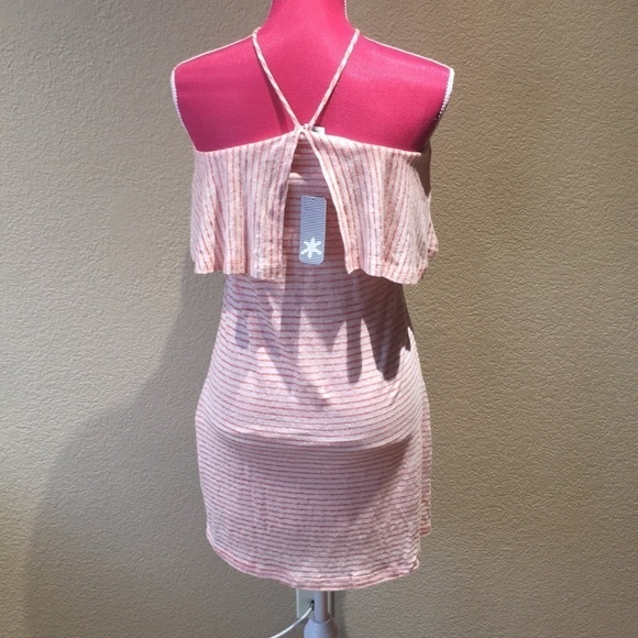 Splendid Linen Mini Stripe Halter Dress - Picture 6 of 8